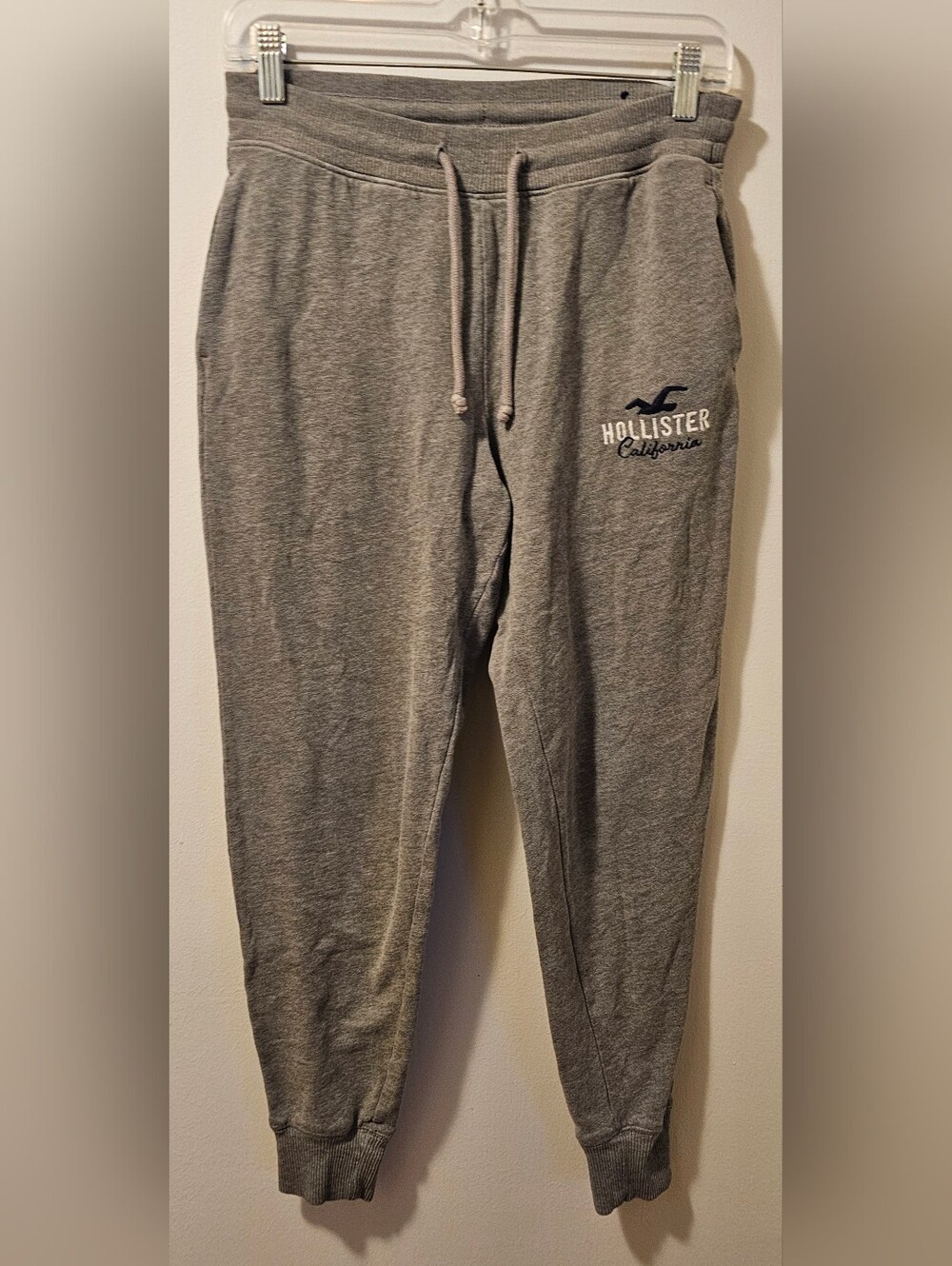 Hollister High Rise Jogger Sweatpants Gray Drawstring Pockets Women's Size XS